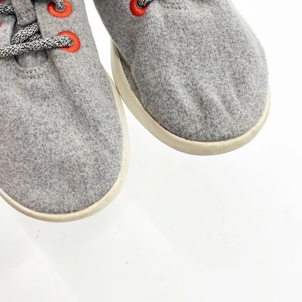 AllBirds Runners Wool Lace Up Sneakers gray orange size 6
